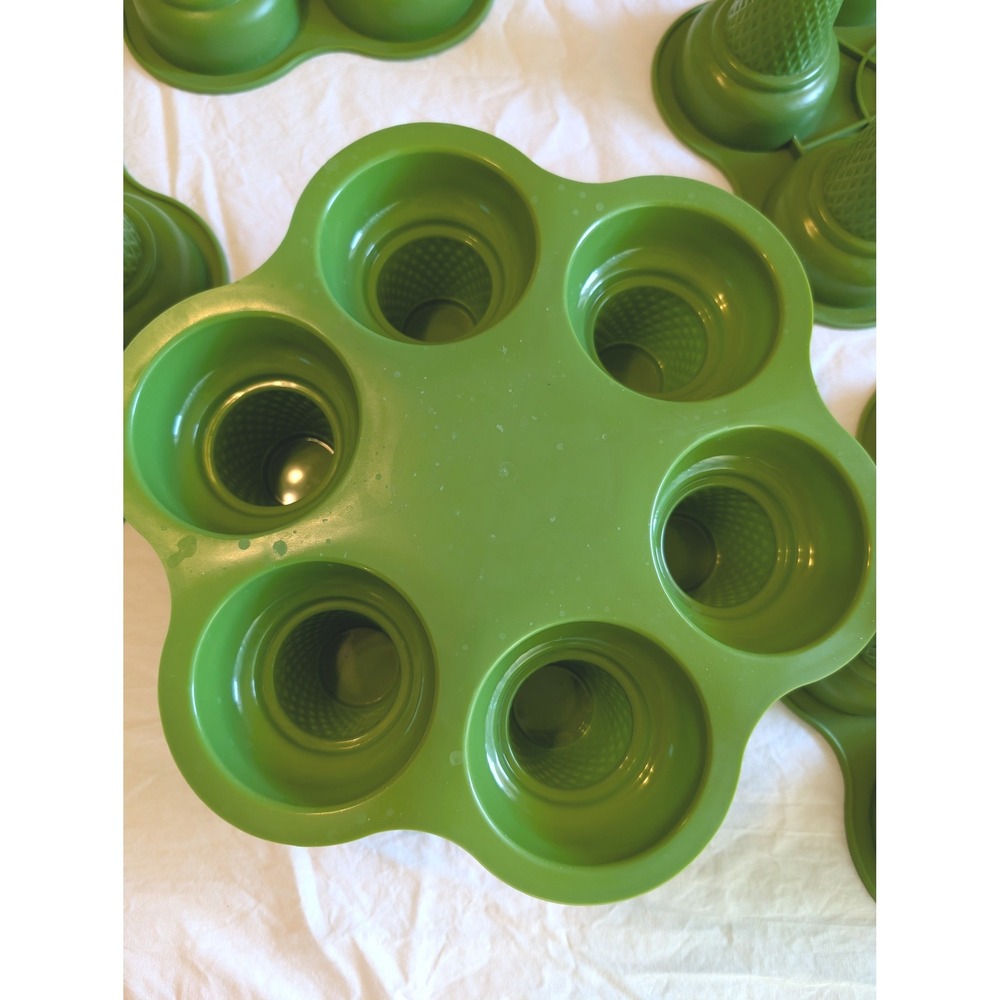 Set of 6 Green Silicone Ice Cream Cone Holder Molds | 36 Total | Dessert Form - Picture 13 of 16